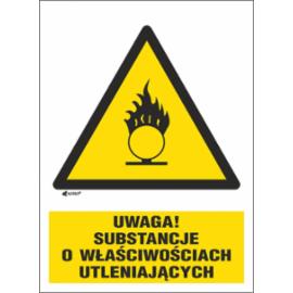ZZ-151CH1 - Oznakowanie substancji chemicznych Ostrzeżenie przed substancjami o właściwościach utleniających - 220x300
