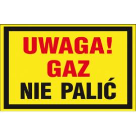 ZZ-19G - Znak gazowniczy Uwaga Gaz Nie palić - 250x350