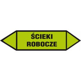ZZ-1K3 - Oznakowanie rurociągów Ścieki robocze - 25x75-40x120