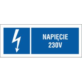 ZZ-22EIB - Znak elektryczny Napięcie 230V. - 74X210
