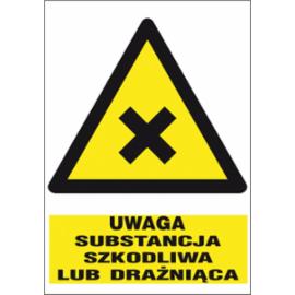 ZZ-23O-1 - Znak BHP Uwaga substancja szkodliwa lub drażniąca - 220x300