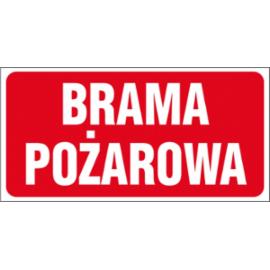 ZZ-46P - Znak ochrony PPOŻ Brama pożarowa - 200x400