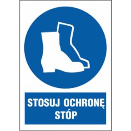 ZZ-6N-1 - Znak BHP Stosuj ochronę stóp - 220x300