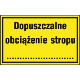 ZZ-99 - Znak Dopuszczalne obciążenie stropu - 60X90