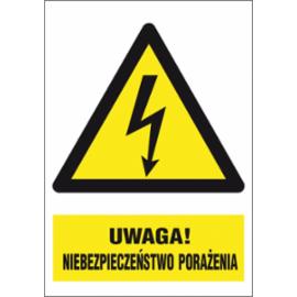 ZZ-9O-1 - Znak BHP Uwaga niebezpieczeństwo porażenia - 220x300