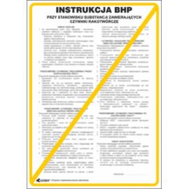 ZZ-IBN25 - Instrukcja BHP i PPOŻ BHP przy stosowaniu substancji zawierających czynniki rakotwórcze - 250x350