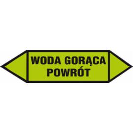 ZZ-1K11 - Oznakowanie rurociągów Woda gorąca powrót - 25x75-40x120