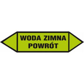 ZZ-1K16 - Oznakowanie rurociągów Woda zimna powrót - 25x75-40x120