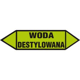ZZ-1K6 - Oznakowanie rurociągów Woda destylowana - 25x75-40x120