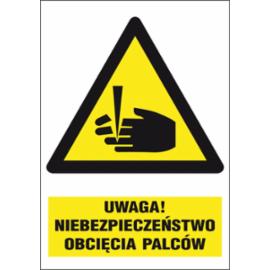 ZZ-30O-1 - Znak BHP Uwaga niebezpieczeństwo obcięcia palców - 220x300