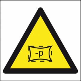 ZZ-33O - Znak BHP Uwaga próżnia - 200x200