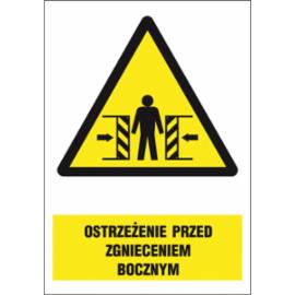ZZ-36O-1 - Znak BHP Ostrzeżenie przed zgnieceniem bocznym - 220x300