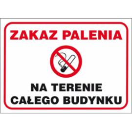 ZZ-52P - Znak ochrony PPOŻ Zakaz palenia na terenie całego budynku - 250x350