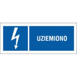 ZZ-6EIB - Znak elektryczny Uziemiono. - 74X210