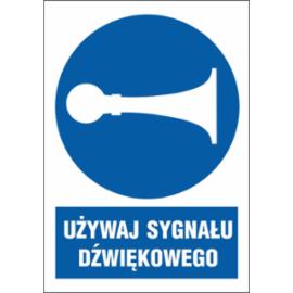 ZZ-14N-1 - Znak BHP Używaj sygnału dźwiękowego - 220x300