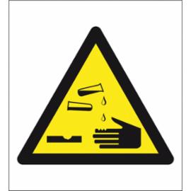 ZZ-155CH - Oznakowanie substancji chemicznych Ostrzeżenie przed substancjami żrącymi - 200x200