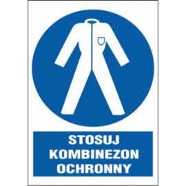 ZZ-17N-1 - Znak BHP Stosuj kombinezon ochronny - 220x300
