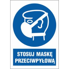 ZZ-19N-1 - Znak BHP Stosuj maskę przeciwpyłową - 220x300