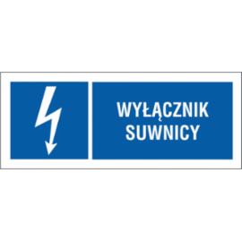 ZZ-23EIB - Znak elektryczny Wyłącznik suwnicy - 74X210
