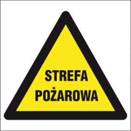 ZZ-44P - Znak ochrony PPOŻ Strafa pożarowa - 200x200