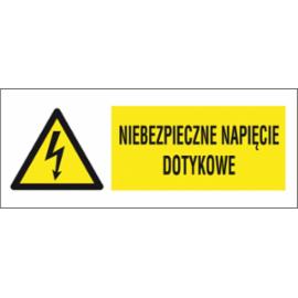 ZZ-6EOB - Znak elektryczny Niebezpieczne napięcie dotykowe. - 74X210