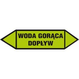 ZZ-1K12 - Oznakowanie rurociągów Woda gorąca odpływ - 25x75-40x120