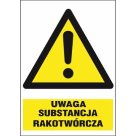 ZZ-1O-4 - Znak BHP Uwaga substancja rakotwórcza - 220x300