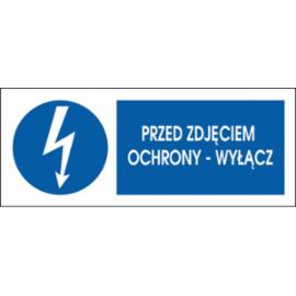 ZZ-3ENB - Znak elektryczny Przed zdjęciem ochrony-wyłącz. - 74X210