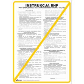 ZZ-IBN11 - Instrukcja BHP i PPOŻ BHP przy eksploatacji stacji transformatorowej 15/0,4 kV - 250x350