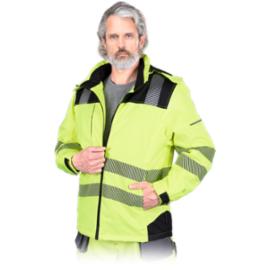 LH-VOLTER - kurtka ochronna, odpinany kaptur, wewntgrzna kieszeń, pasy odblaskowe, powłoka 100% poliester 180 g/m², wyściółka 120 g/m² - M-3XL.
