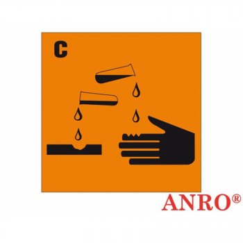 ZZ-123CH1 - Oznakowanie substancji chemicznych Substancja żrąca - 200x300