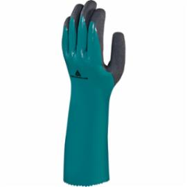 CHEMSAFE VV835 - RĘKAWICA Z PODWÓJNĄ POWŁOKĄ NITRYLOWĄ NA WKŁADZIE Z POLIAMIDU - STRONA CHWYTNA POWLEKANA PIANKA NITRYLOWĄ - 35 CM - 8-11