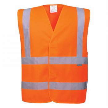 C470 - kamizelka ostrzegawcza z taśmami pionowymi i poziomymi, zapięcie rzep, pewność bycia widocznym, 100% poliester 125g - 3 kolory - S/M-6X/7X.