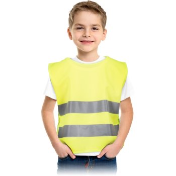 Narzutka ostrzegawcza - bezpieczene dziecko na rowereku, hulajnodze i w drodze do przedszkola KOS-CHILD - S - 45x40 cm.