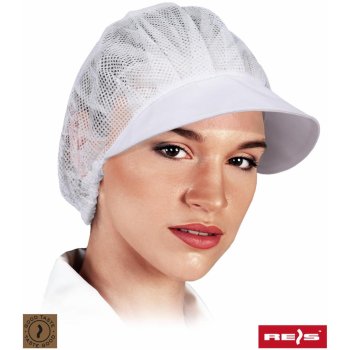 BONNET - Czapka kucharska z daszkiem, daszek 65% poliester, 35% bawełna 195 g/m², siateczka 100% poliester 70 g/m² - UNI