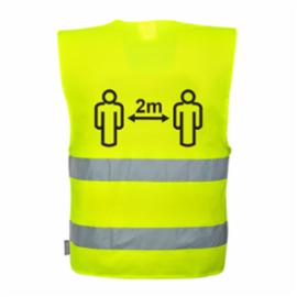 C406 - Kamizelka ostrzegawcza dystansowa 2 m - S/M-4X/5X