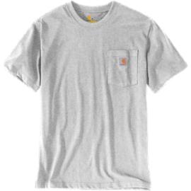 CA-TSHIRT - T-shirt męski Carhartt Workwear Pocket K87, 100/90% bawełna jersey, 229g/m², kieszonka z logo - 2 kolory - S-2XL.