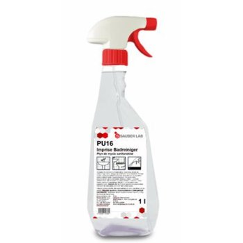 PU16 Imprise Glas - płyn do mycia powierzchni w łazienkach, usuwa pozostałości wapienne brud tłuszcz w kabinach z umywalek arnatury wanny ceramiki - 1,10 L.