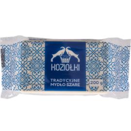 HM-KOZIOLKI - Tradycyjne mydło szare Koziołki, uniwersalne do mycia kąpieli zapierania plam, nie zawiera barwników, przebadane dermatologicznie - 200 g.