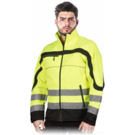 NEMO - męska kurtka SOFTSHELL ochronna, stójka, 3 kieszenie, powłoka 100% poliester, pasy odblaskowe - 2 kolory - M-3XL