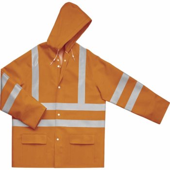900VESHV - BLUZA OSTRZEGAWCZY PRZECIWDESZCZOWY Z POLIESTRU POWLEKANEGO ZEWNĘTRZNA PU - 2 kolory - S-3XL