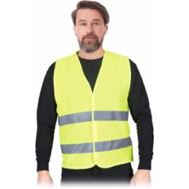 KOS-MESH - Kamizelka ostrzegawcza przewiewna z siateczki z pasami odblaskowymi, dzianina 100% poliester gramatura 120 g/m² - M-3XL