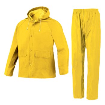 IS-00205 - Komplet przeciwdeszczowy PVC z możliwością regulacji nogawek za pomocą zatrzasków - 2 kolory - M-3XL