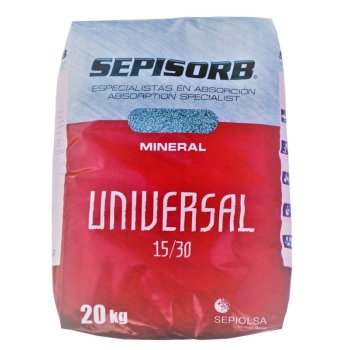 TERRA SEPISORB 15/30 UNIVERSAL - sorbent naturalny pochłaniania różnego rodzaju wycieki - 20kg