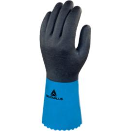 CHEMSAFE PLUS VV836 - rękawica podwójna powłoka PVC/NITRYL wkład poliamid - strona chwytna powlekana PVC/NITRYL ścieg:18 - 30 cm - 9-11