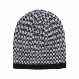 CZAPKA DWUWARSTWOWA GRAY MELANGE - Czapka zimowa akrylowa dziana dwuwarstwowa gray melange