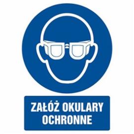 GL003BKPN - ZNAK BHP - ZAŁÓŻ OKULARY OCHRONNE