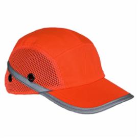 URG-1239 SIATKA - Czapka ochronna siatka HV ORANGE - lekki kask w formie czapki z daszkiem 100% poliester regulacja rzep ABS BUMPCAP HV POMARAŃCZOWA - 58-62 cm