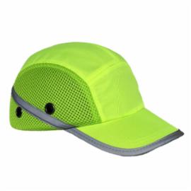 URG-1239 SIATKA - Czapka ochronna siatka HV YELLOW - lekki kask w formie czapki z daszkiem 100% poliester regulacja rzep ABS BUMPCAP HV ŻÓŁTA - 58-62 cm