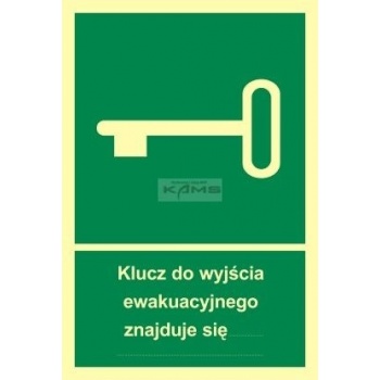 AB001 Klucz do wyjścia ewakuacyjnego znajduje się